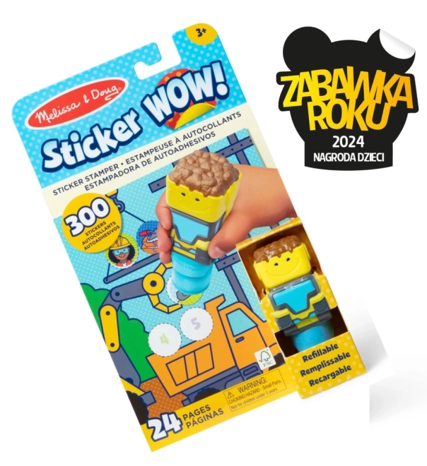 Sticker WOW ! Ensemble de stickers avec tampon Bulldozer