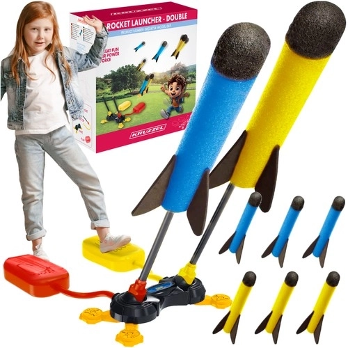 Lance-roquettes double pour enfants avec petite pompe