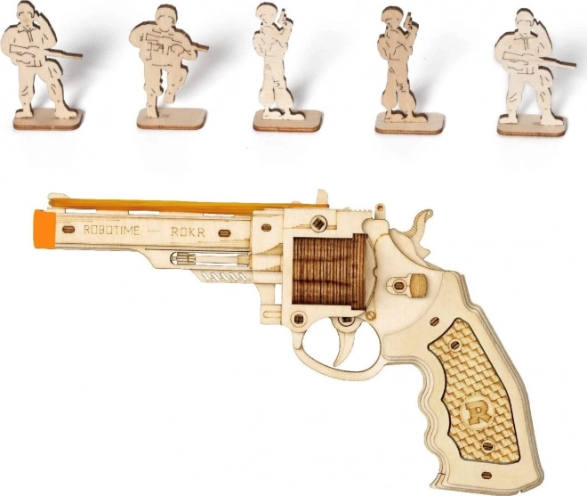 Puzzle mécanique en bois 3D Revolver Corsac RoboTime