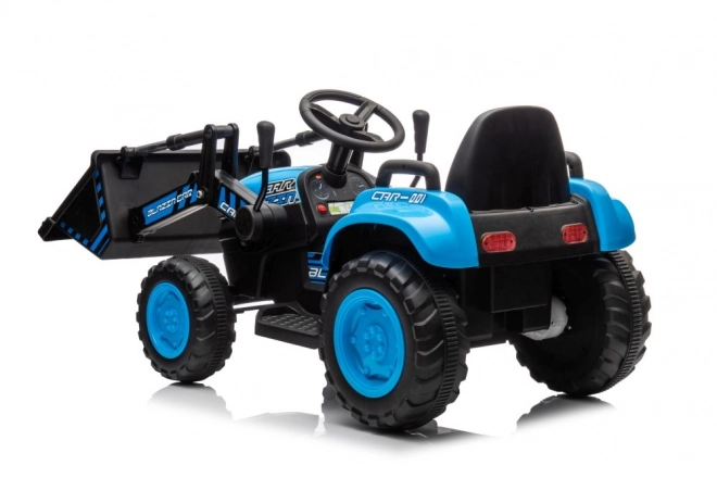 Tracteur électrique pour enfants avec benne bleu