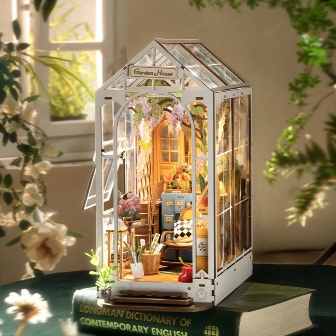 Puzzle 3D RoboTime Butoir de livre Maison de jardin (en bois)