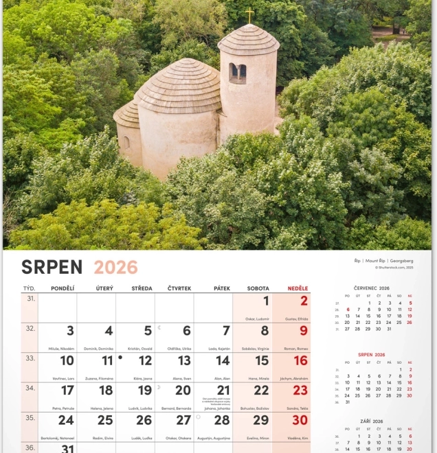 Calendrier mural Ma patrie 2026
