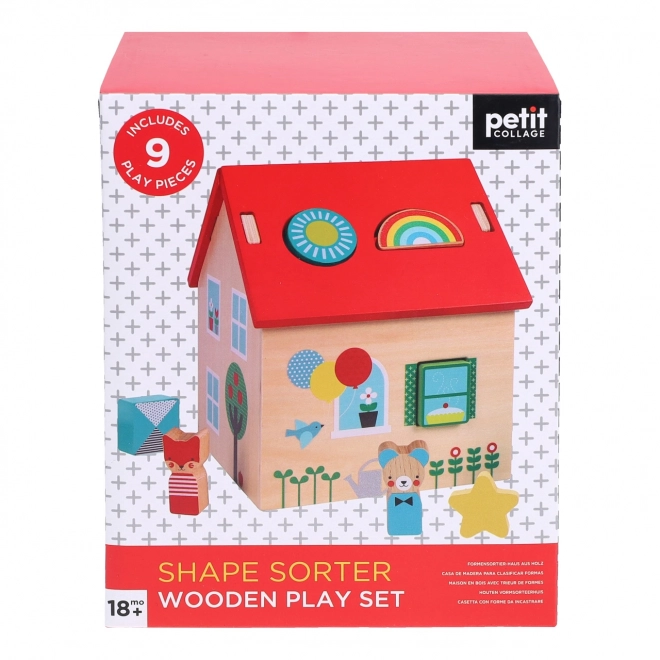 Petit Collage Jeu d'Encastrement Maison avec des Animaux