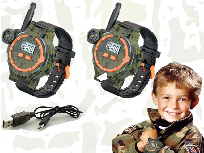 Montres militaires avec talkie-walkie et boussole