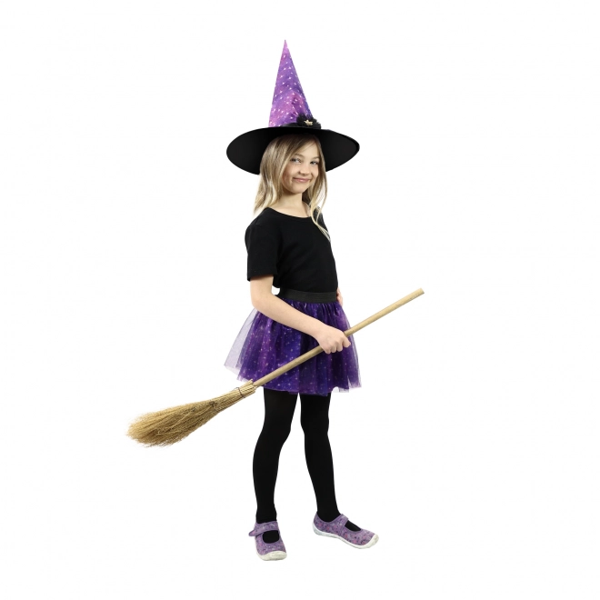 Costume de sorcière enfant avec jupe tutu et chapeau