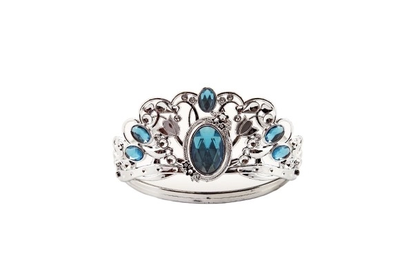 Grand ensemble de beauté couronne en plastique + collier + boucles d'oreilles + sceptre 4 pièces sur carte