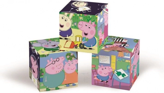 CLEMENTONI Cubes illustrés Peppa Pig, 6 cubes