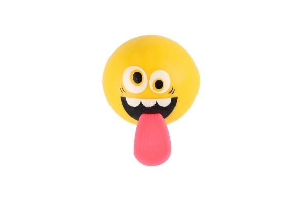 Balle sourire avec langue en caoutchouc 5cm à piles avec lumière 5 couleurs 12 pièces en boîte