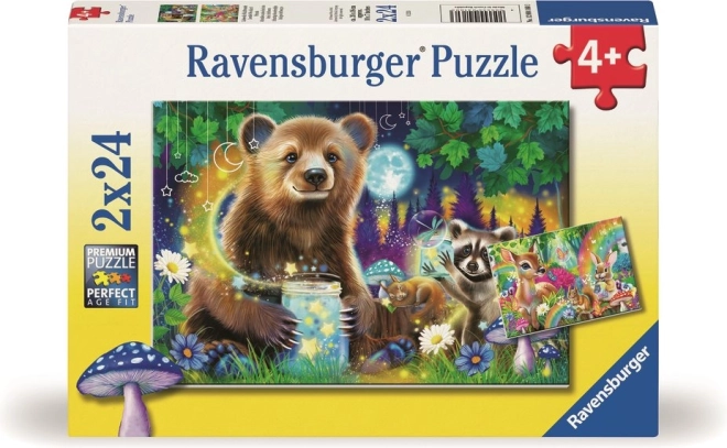 Puzzle Les Amis de la Forêt Enchantée 2x24 pièces