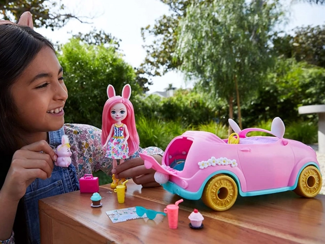 Enchantimals Voiture Lapin Bree avec accessoires