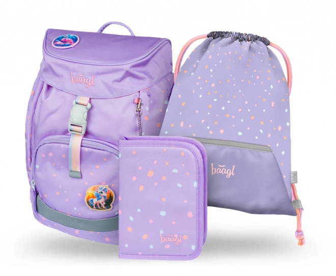 BAAGL 3 SET Airy Peluches: sac à dos, trousse, sac