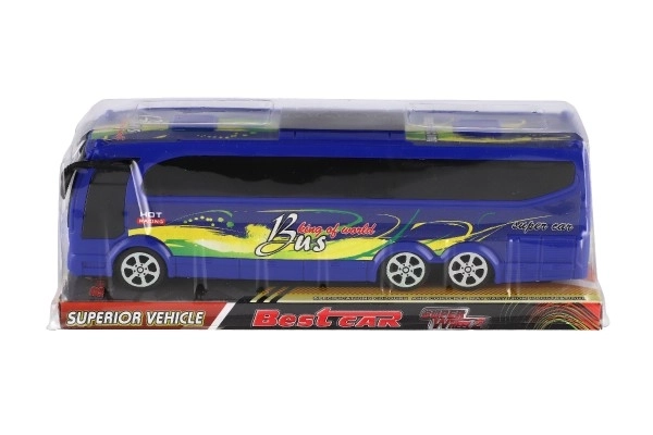 Autobus en plastique 25cm à friction dans une boîte