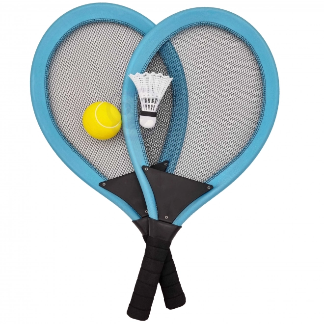 Grandes raquettes pour le tennis et le badminton pour enfants avec balle