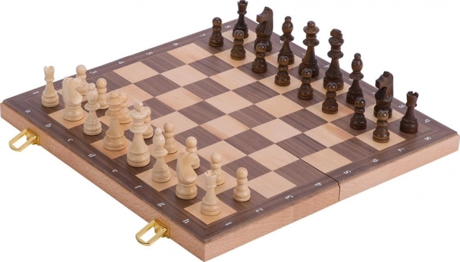 Échecs en bois 38 × 38 cm