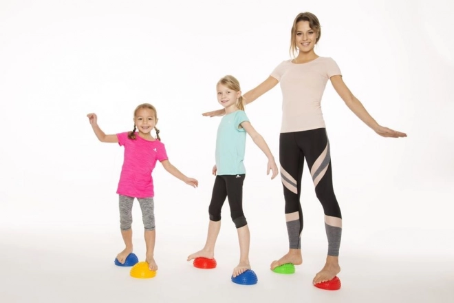Ensemble de demi-sphères sensorielles 2 pièces rouge-vert