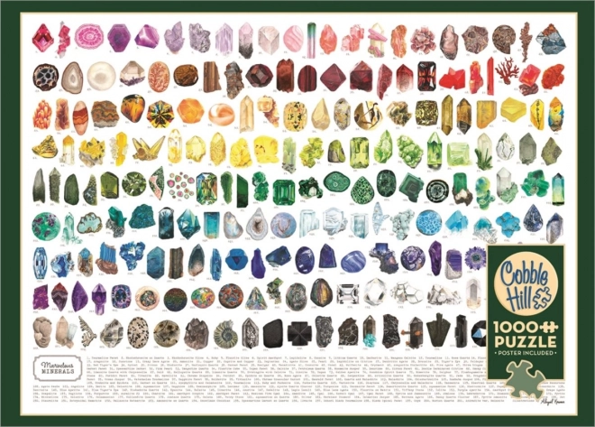 Puzzle COBBLE HILL Magnifiques minéraux 1000 pièces