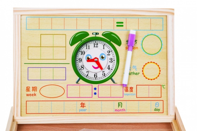 Tableau magnétique en bois pour enfants 3+ Ensemble éducatif + accessoires
