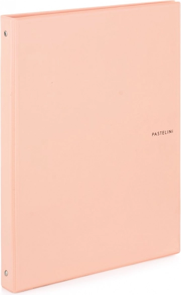 KARIS carnet à anneaux A5 pastelini abricot en PVC, mécanique 4 anneaux, 100 feuilles