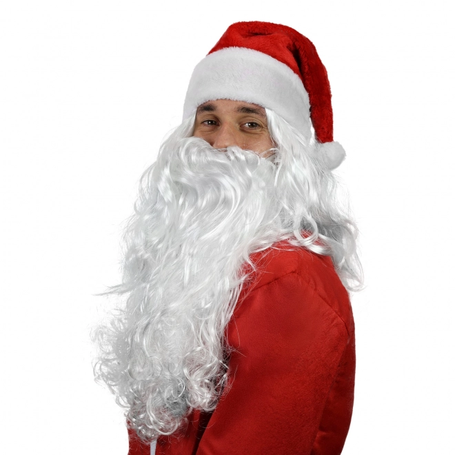 Perruque de Saint-Nicolas avec barbe pour adultes