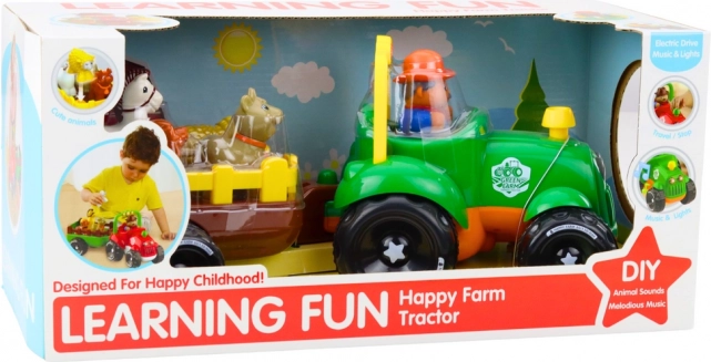 Tracteur interactif avec petits animaux