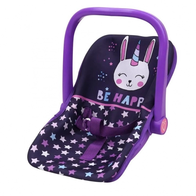 Siège auto pour poupée - Étoiles avec licorne