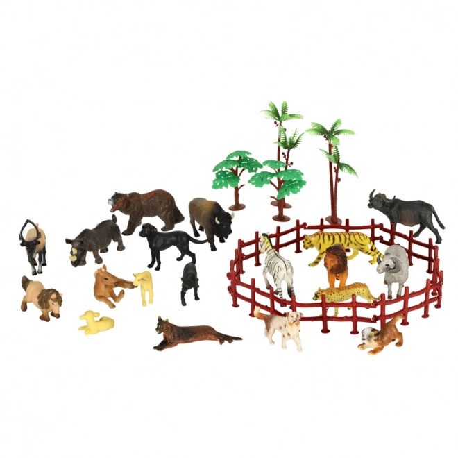 Figurines d'animaux de zoo - 31 pièces