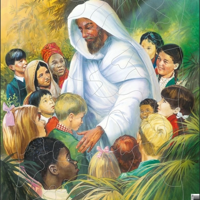 Puzzle Jésus avec des enfants 32 pièces