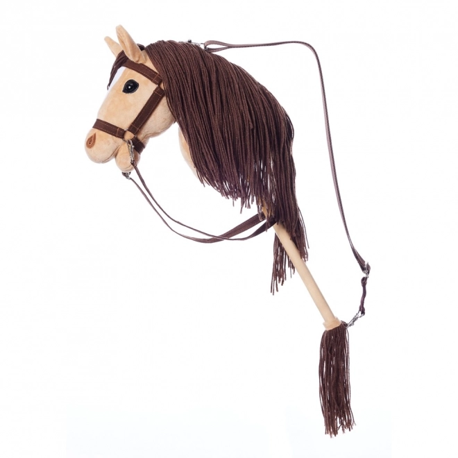 HOPPIHORSE cheval sur bâton hobby horse taille A3 beige