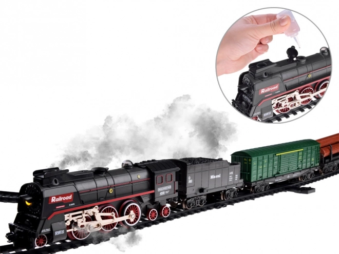 Train électrique 185x99cm la fumée s'évapore effet sonore RC0622