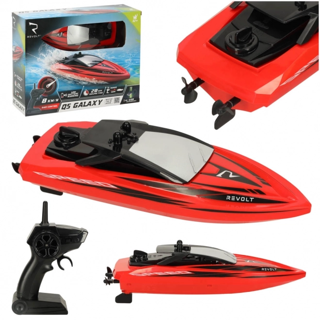 RC bateau rouge Revolt Q5 Galaxy