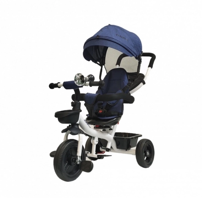 Tricycle rotatif 360 BT-13 Cadre blanc - bleu foncé