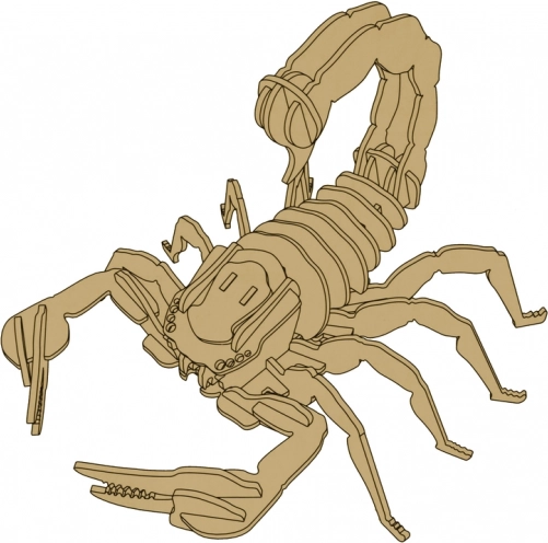 Modèle en bois réaliste de scorpion