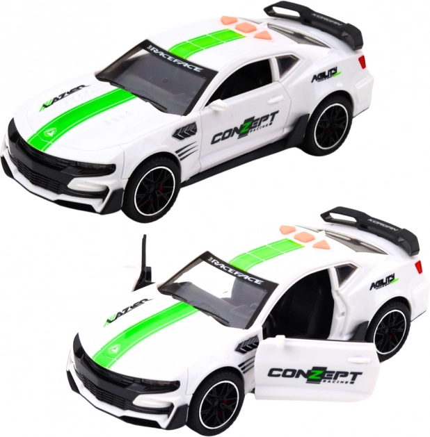 Voiture de sport avec portes ouvrantes, propulsion, lumières et sons