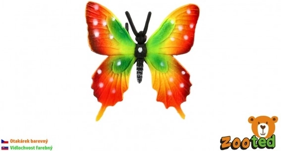Papillon décoratif en plastique Papilio, multicolore, 6 cm