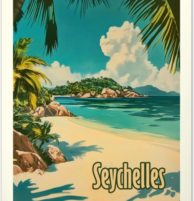 Calendrier mural Vintage affiches Paradis tropicaux 2026