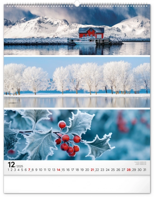 NOTIQUE Calendrier mural Palette 2025, 48 x 56 cm