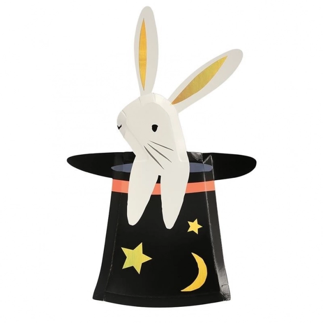 Plateau avec lapin dans le chapeau Abracadabra