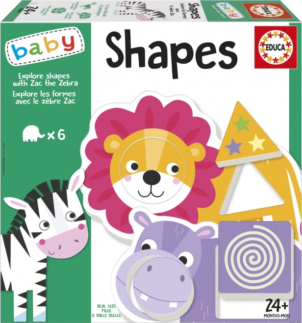 EDUCA baby encastrement explore les formes avec le zèbre Zak (6 × 2 pièces)
