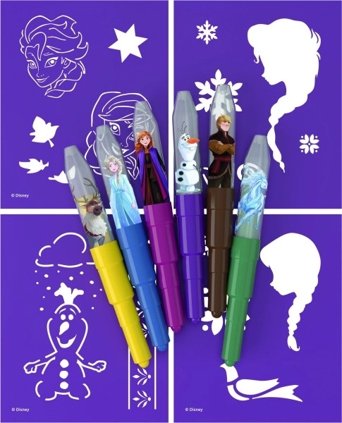 Feutres à souffler avec pochoirs La Reine des Neiges