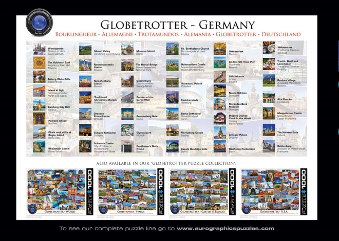 EUROGRAPHICS Puzzle Globe-trotter - Allemagne 1000 pièces