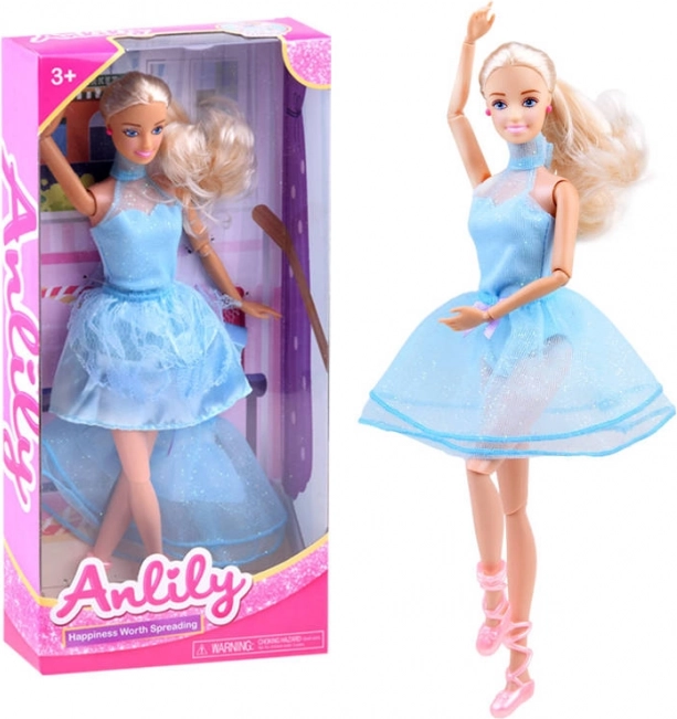 Anlily ballerine en robe bleue