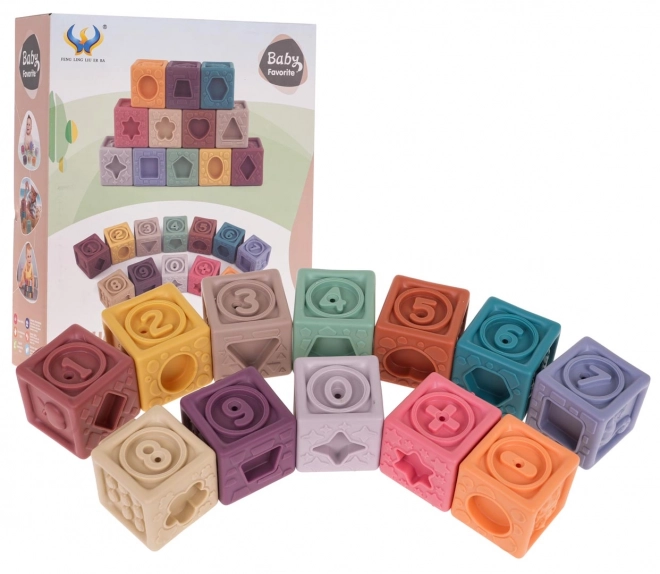 Ensemble de cubes sensoriels numérotés