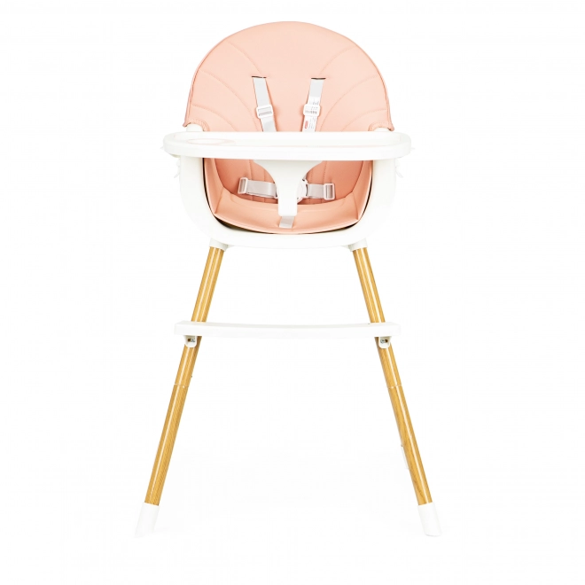 Ecotoys Chaise Haute 2 en 1 Rose