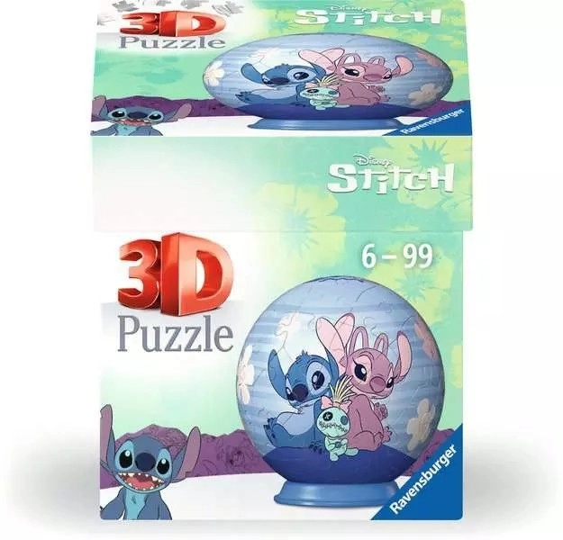 Puzzle 3D boule avec Stitch de Disney