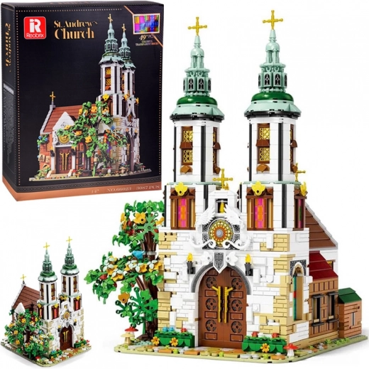 Kit de construction lumineux de l’église Saint-André à Cracovie – modèle architectural en briques