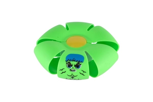 Flat Ball - Lancez le disque, attrapez la balle ! plastique 8cm 4 couleurs 12 pièces en boîte