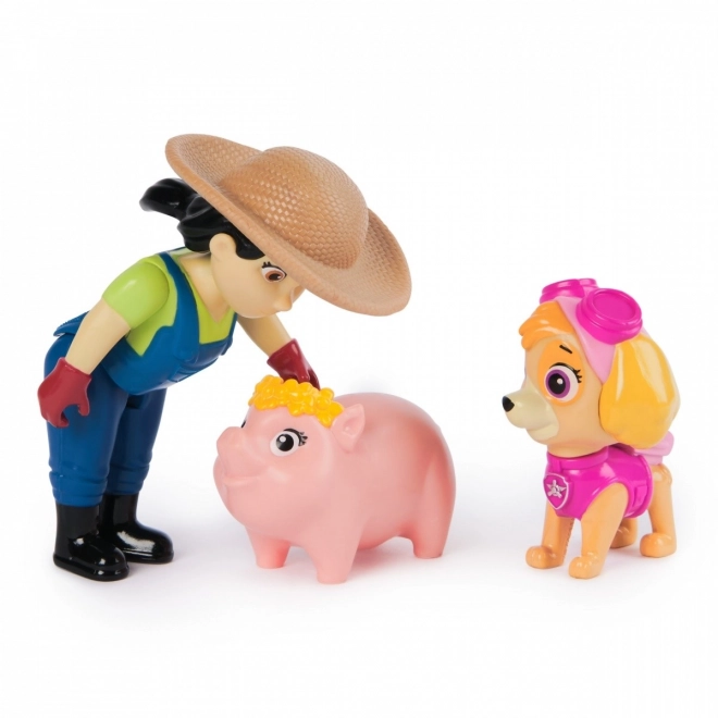 Kit de figurines La Pat' Patrouille Skye et fermière Yumi