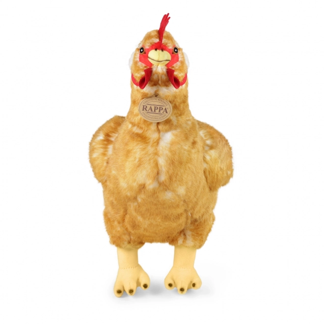 Poule en peluche debout 33 cm avec œuf ECOLOGIQUE