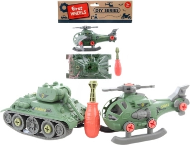 Tank à visser et hélicoptère pour enfants