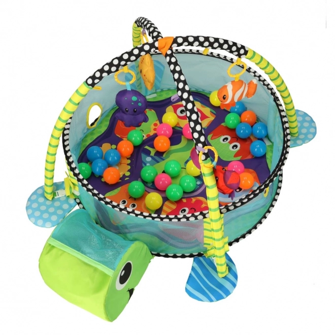 Tapis de jeu éducatif tortue avec barrière et balles